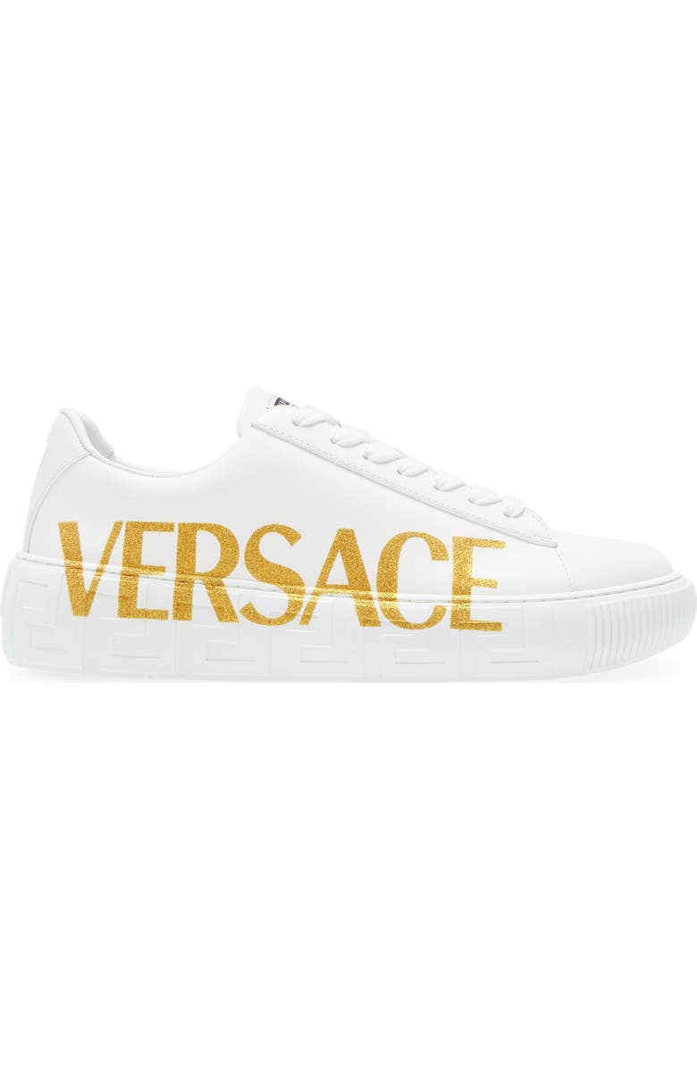 Versace Greca Logo Low Top Sneaker, Alternate, color,
