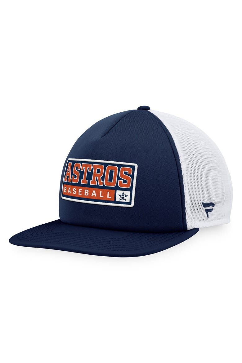 Men's Majestic Navy/White Houston Astros Foam Trucker Snapback Hat, Main, color, Navy