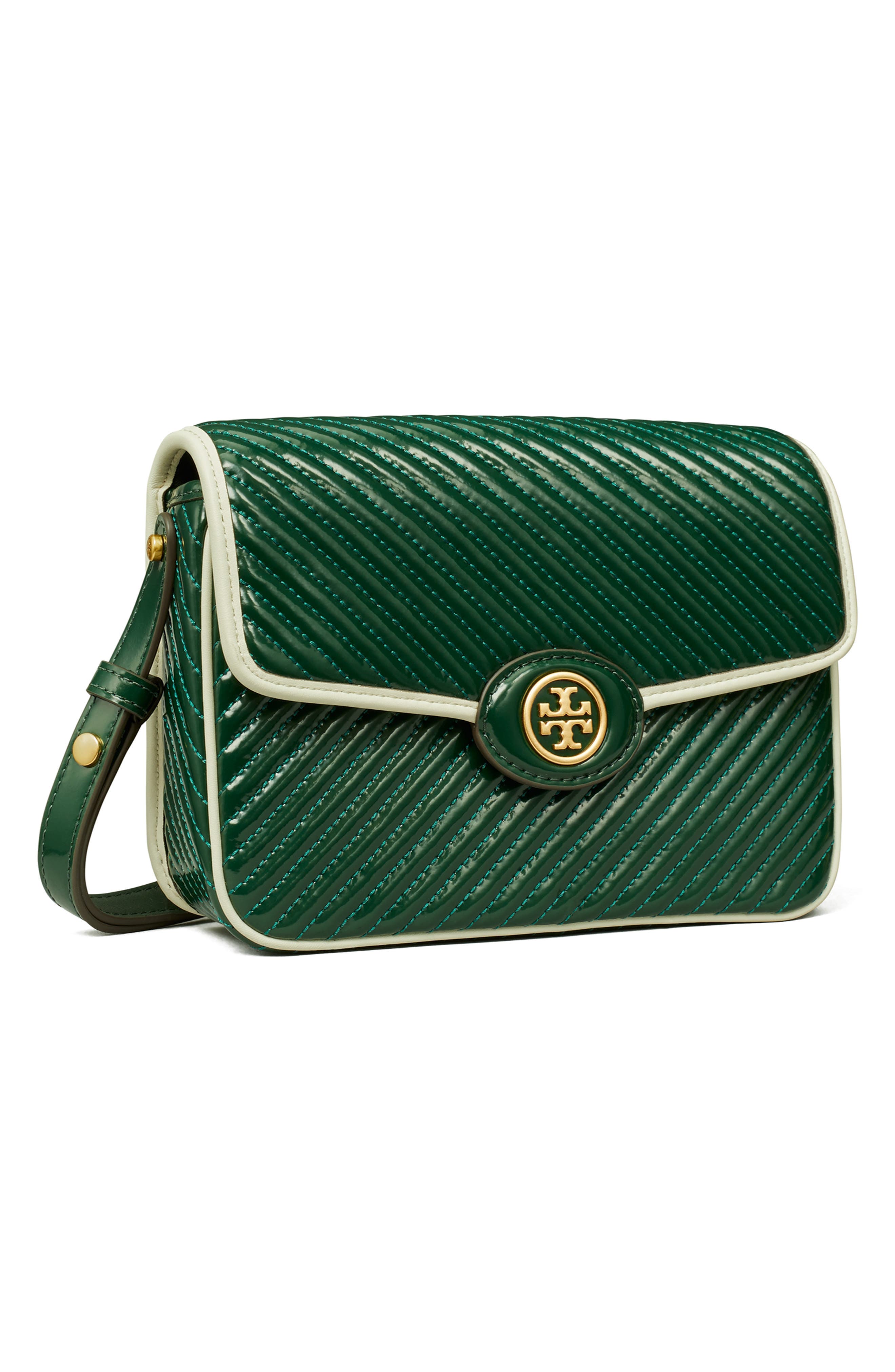 Tory Burch Robinson Quilted Leather Shoulder Bag, Alternate, color, 