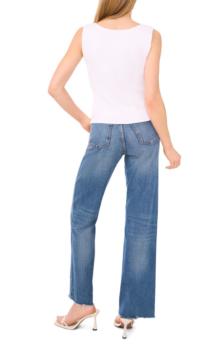 Halogen<sup>®</sup> Square Neck Corset Sweater Tank, Alternate, color, Bright White