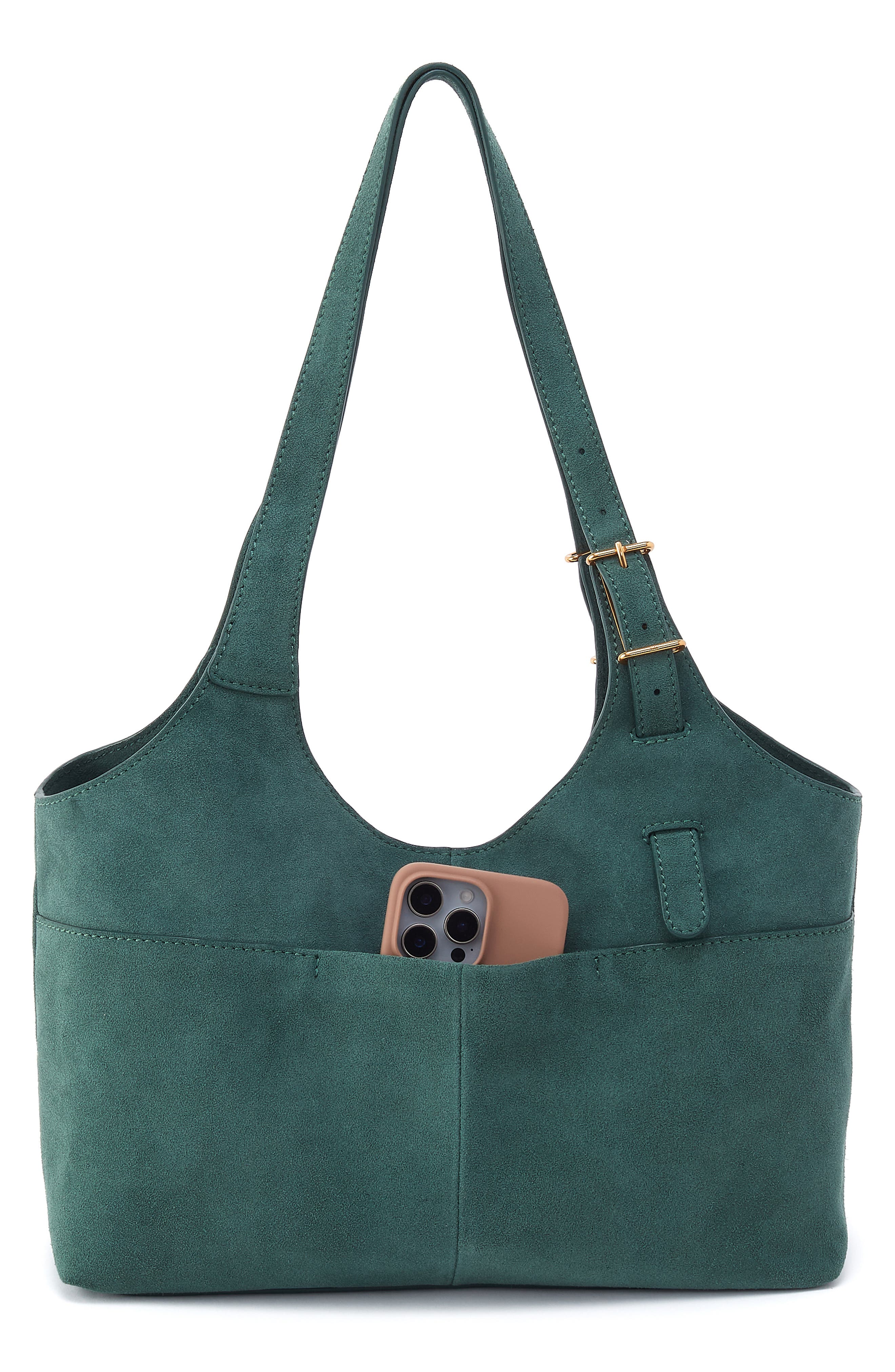 Atlas Suede Tote, Alternate, color, PINE NEEDLE