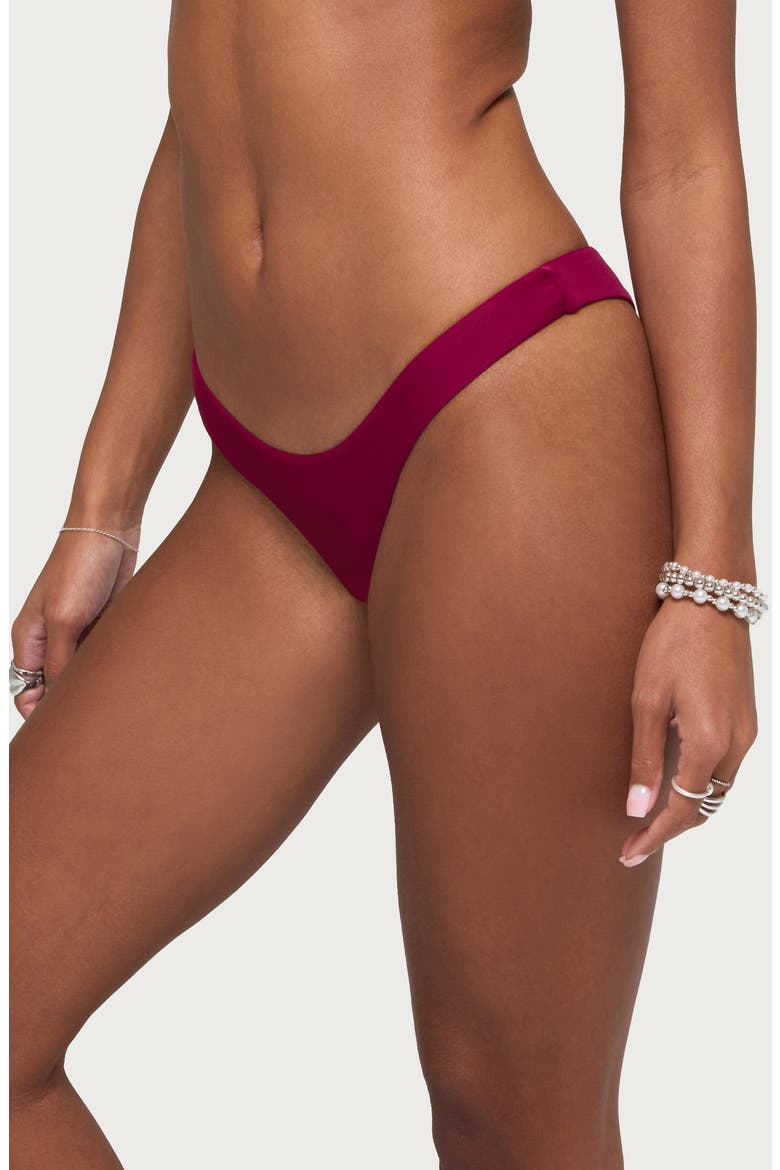 Silvey Bikini Bottoms, Alternate, color, BURGUNDY