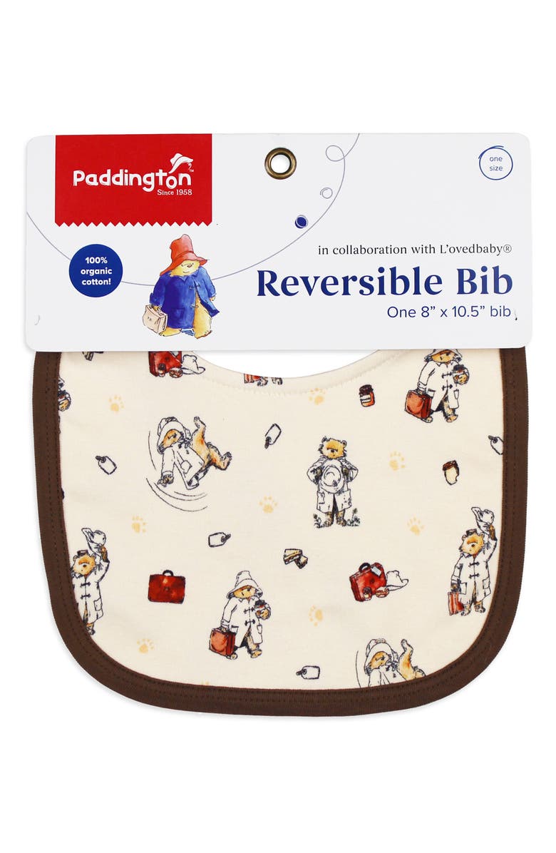 L'ovedbaby x Paddington Bear<sup>™</sup> 2-Layer Reversible Organic Cotton Bib, Alternate, color, Adventure Paddington