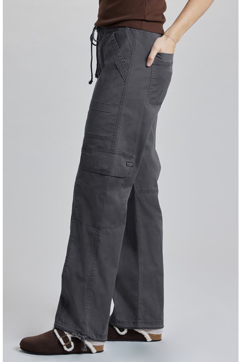 Tabitha Straight Leg Stretch Cotton Twill Cargo Pants, Alternate, color, GALAXY GREY