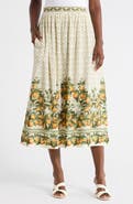 MAX STUDIO Border Print Maxi Skirt