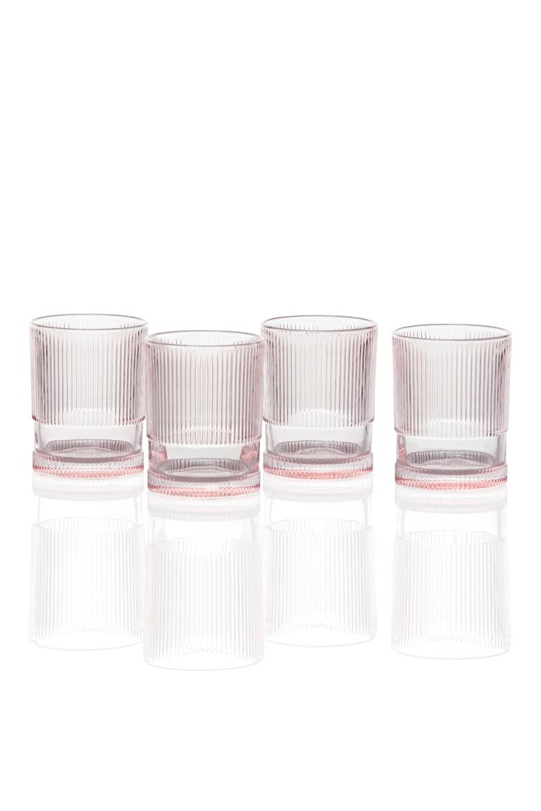 Noho Set of 4 Iced Beverage Glasses, Main, color, PINK
