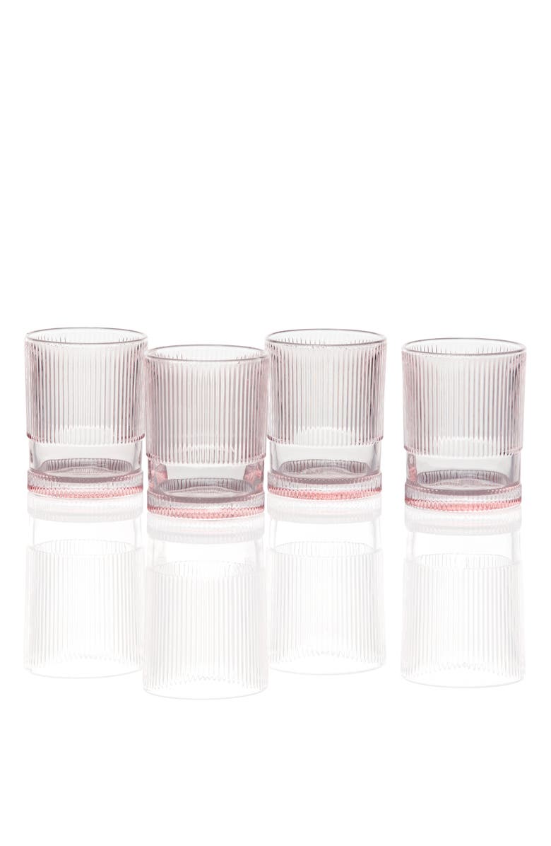 Fortessa Noho Set of 4 Iced Beverage Glasses, Main, color, Pink