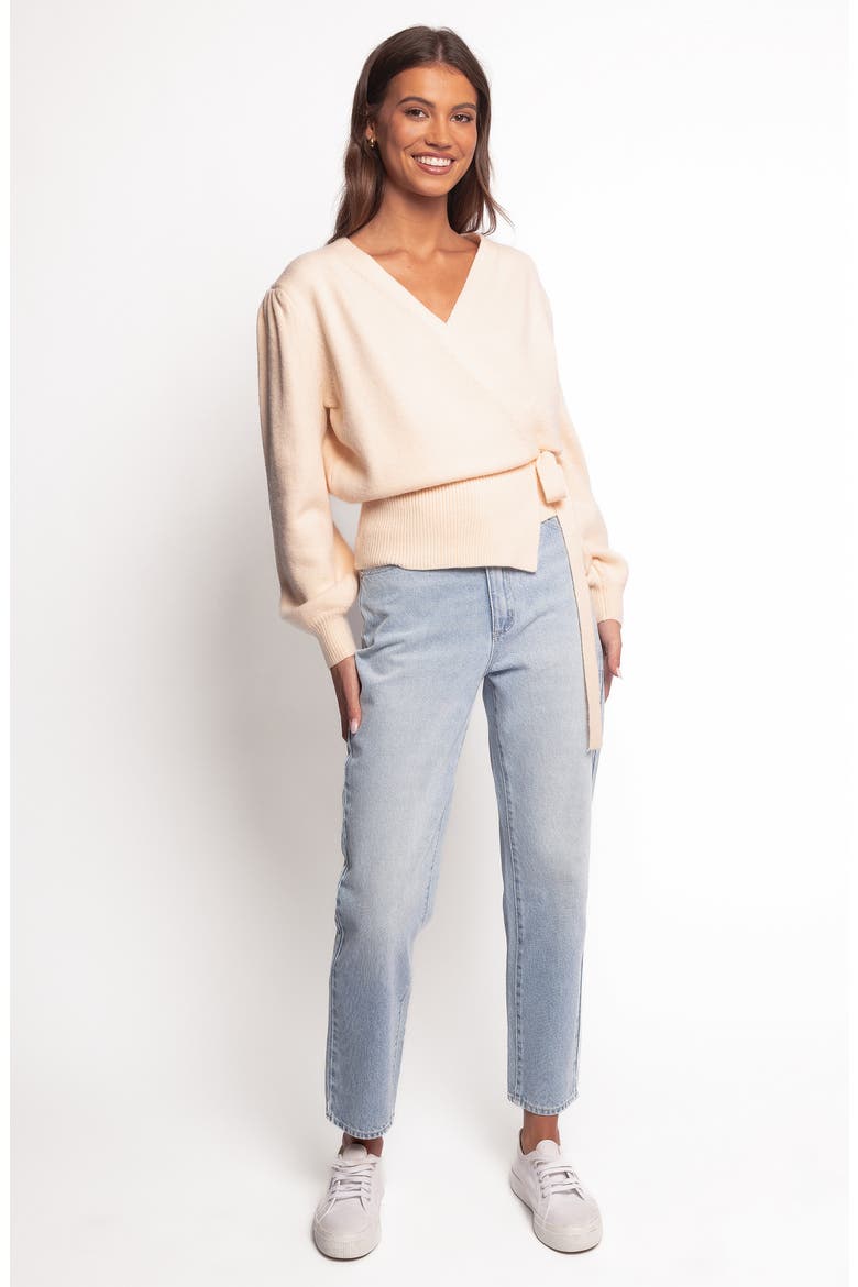 Abbey Wrap Cardigan, Alternate, color, CREAM