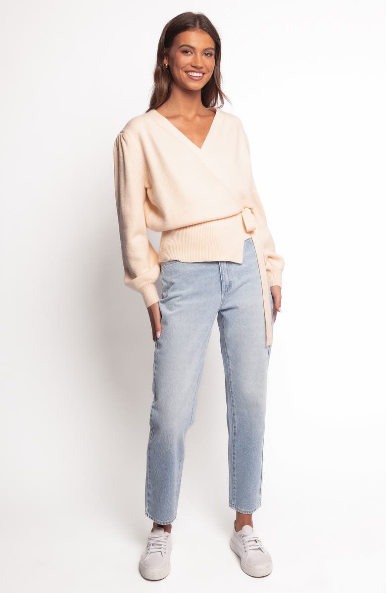 Petal & Pup Abbey Wrap Cardigan, Alternate, color, Cream