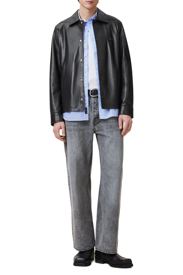 Arlington Sheepskin Leather Jacket, Alternate, color, BLACK