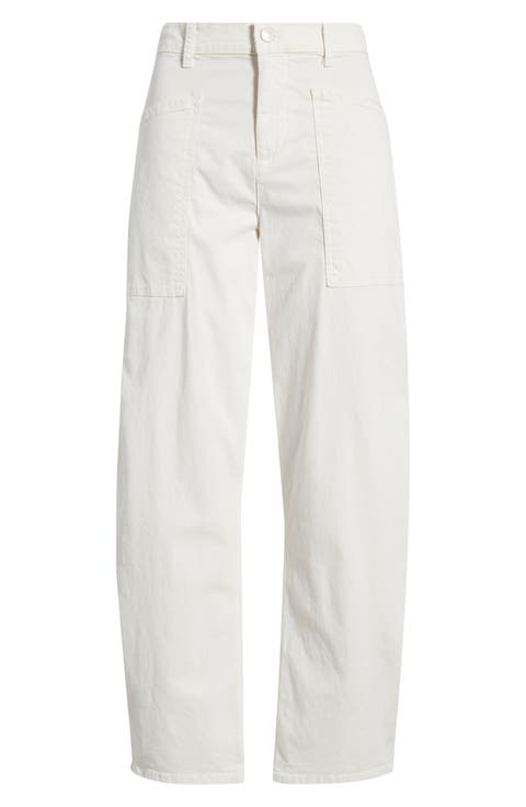 Bray Barrel Leg Cotton Twill Pants