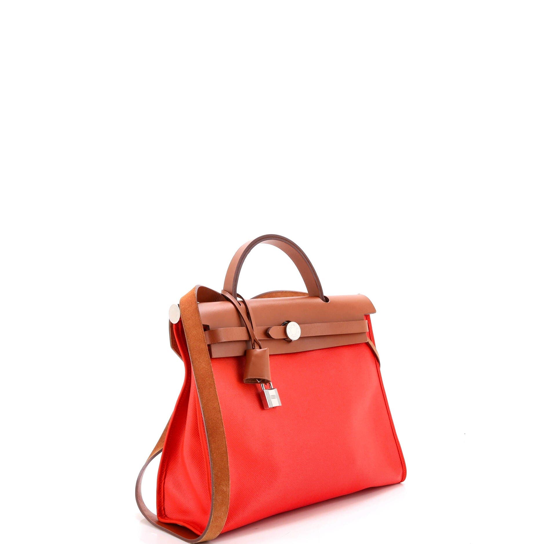 Herbag Zip Berline Vache Canvas and Leather 31, Alternate, color, Red