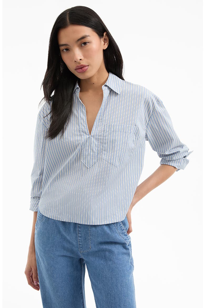 Khai Collared Top, Alternate, color, BLUE/ MULTI