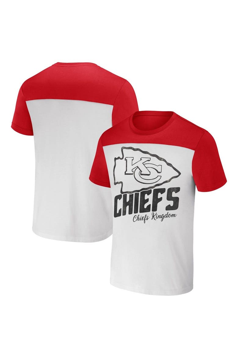 Men's NFL x Darius Rucker Collection by Fanatics Cream Kansas City Chiefs Colorblocked T-Shirt, Main, color, Cream