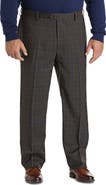Oak Hill by DXL Big & Tall  Waist-Relaxer Plaid Dress Pants