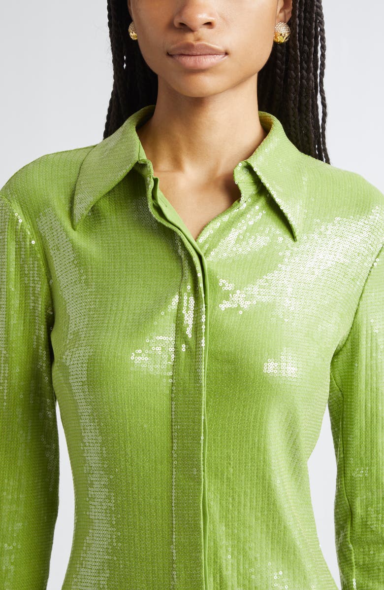 Oscar de la Renta Artichoke Pavè Stud Earrings, Alternate, color, Crystal