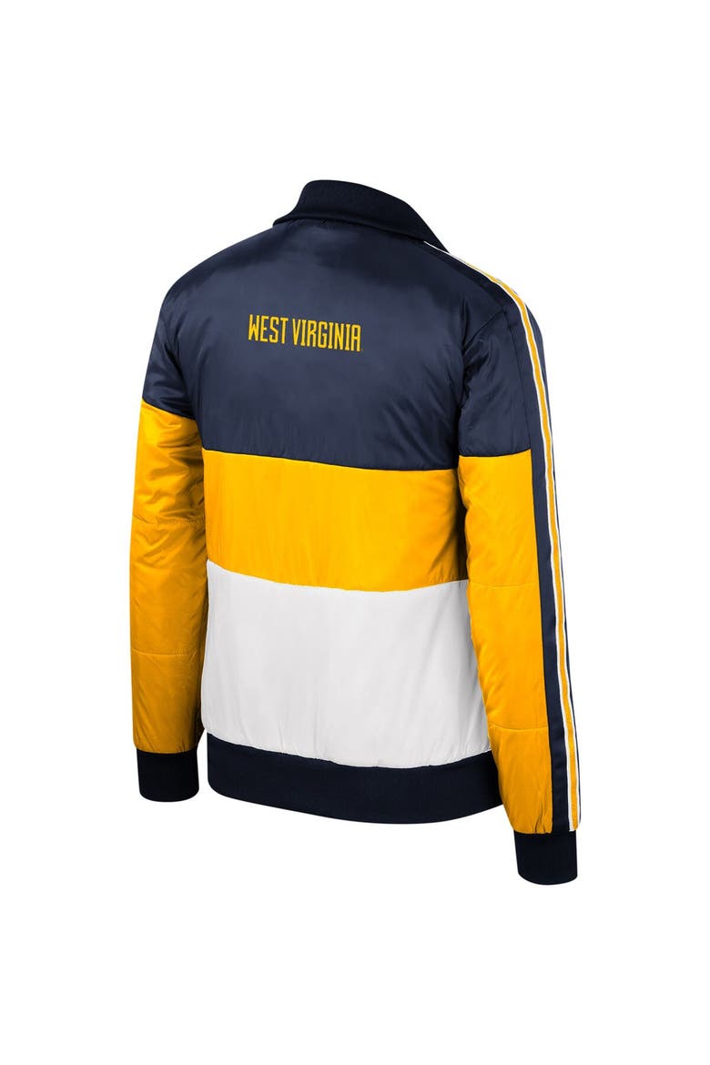 Women's The Wild Collective  Gold West Virginia Mountaineers Color-Block Puffer Full-Zip Jacket, Alternate, color, Gold