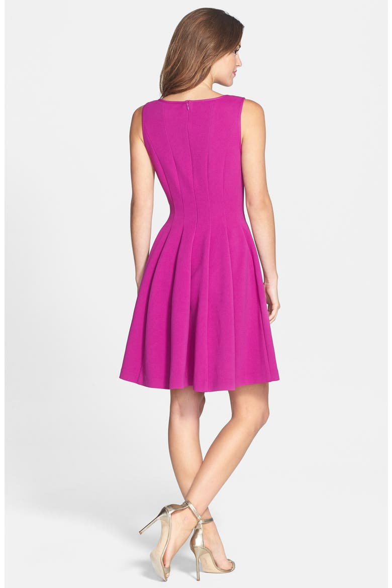 Textured Fit & Flare Dress, Alternate, color, LIGHT PURPLE