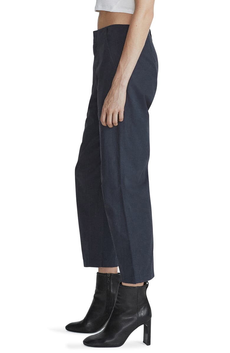 rag & bone Leyton Crop Cotton Work Pants, Alternate, color, Salute