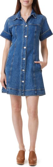 Stretch Denim Shirtdress