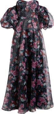 Lulus Flral Bustier Gown