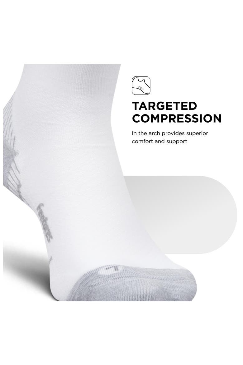 Plantar Fasciitis Relief Light Cushion Mini Crew  Targeted Arch & Plantar Fascia Support, Alternate, color, White