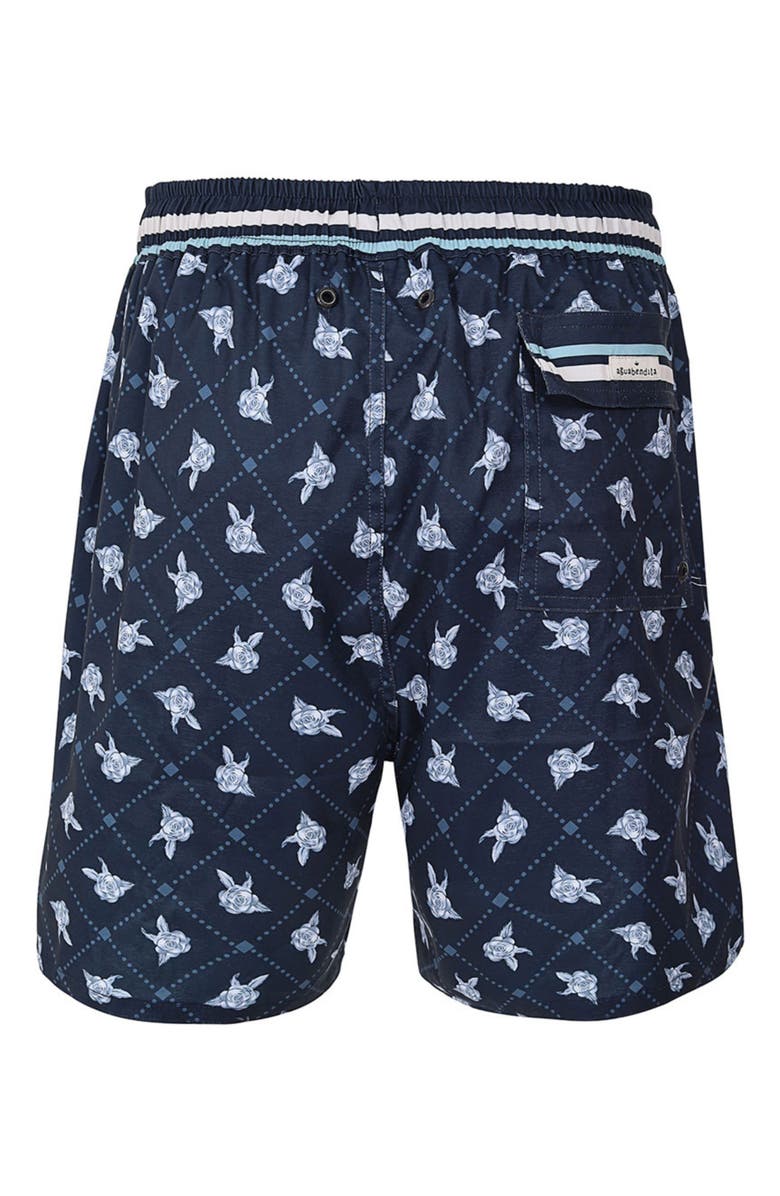 Agua Bendita Joe Cherish Stretch Cotton Blend Swim Trunks, Alternate, color, 