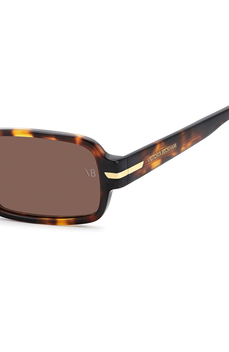 Victoria Beckham 1012 Rectangular Sunglasses, Alternate, color, Brown Havana/ Brown