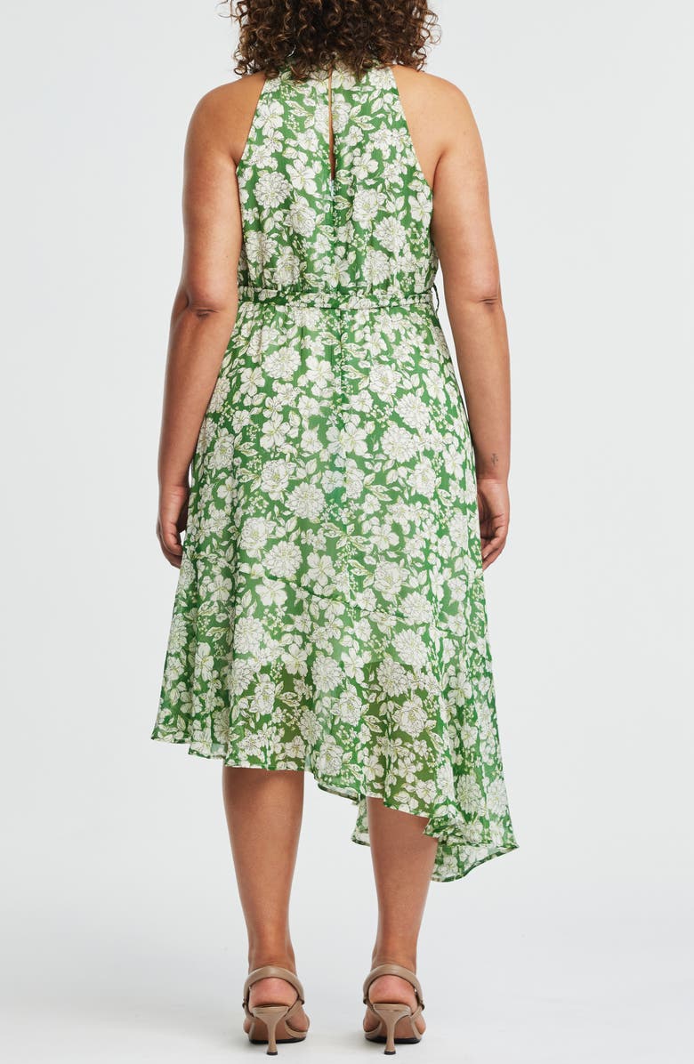 Estelle Field Floral Sleeveless Asymmetric Midi Dress, Alternate, color, 