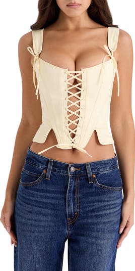 Callie Reversible Stretch Pima Cotton Corset Top