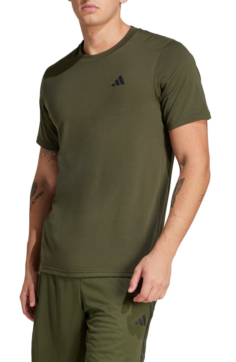 adidas Training Essentials Feel Ready Climacool T-Shirt, Main, color, Night Cargo/ Black