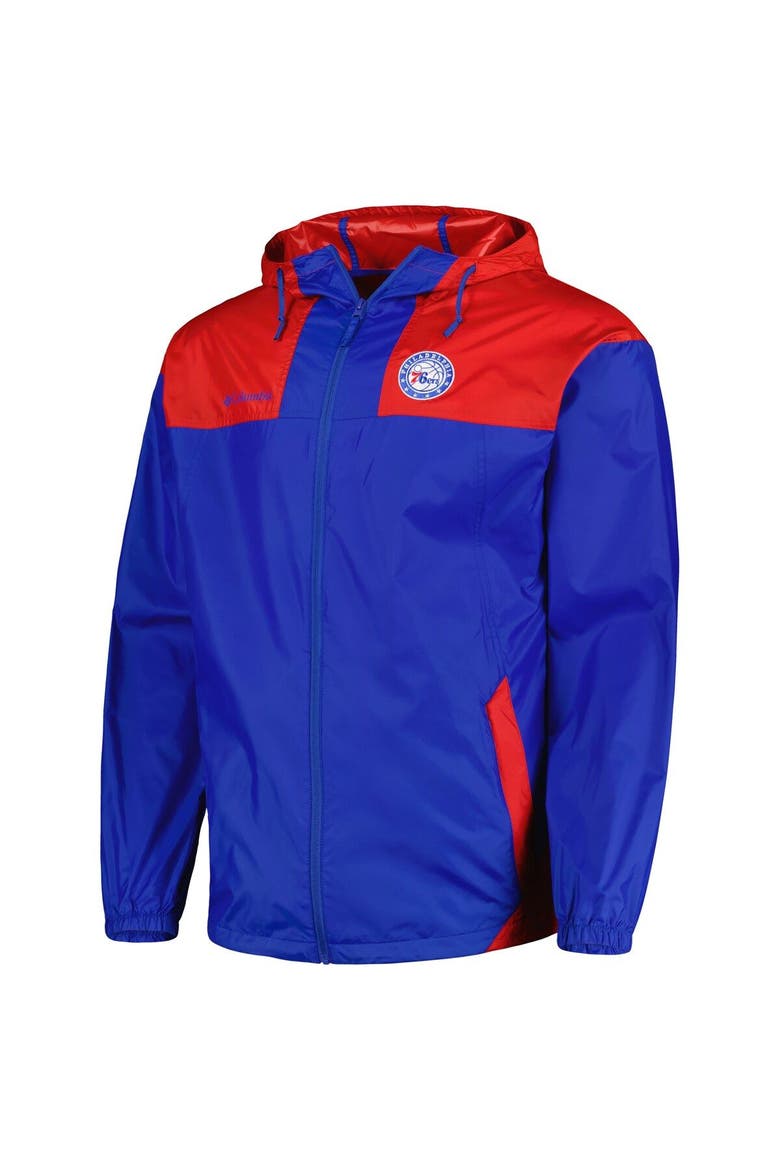 Men's Columbia Royal Philadelphia 76ers Flash Forward Challenger Full-Zip Hoodie, Alternate, color, Royal