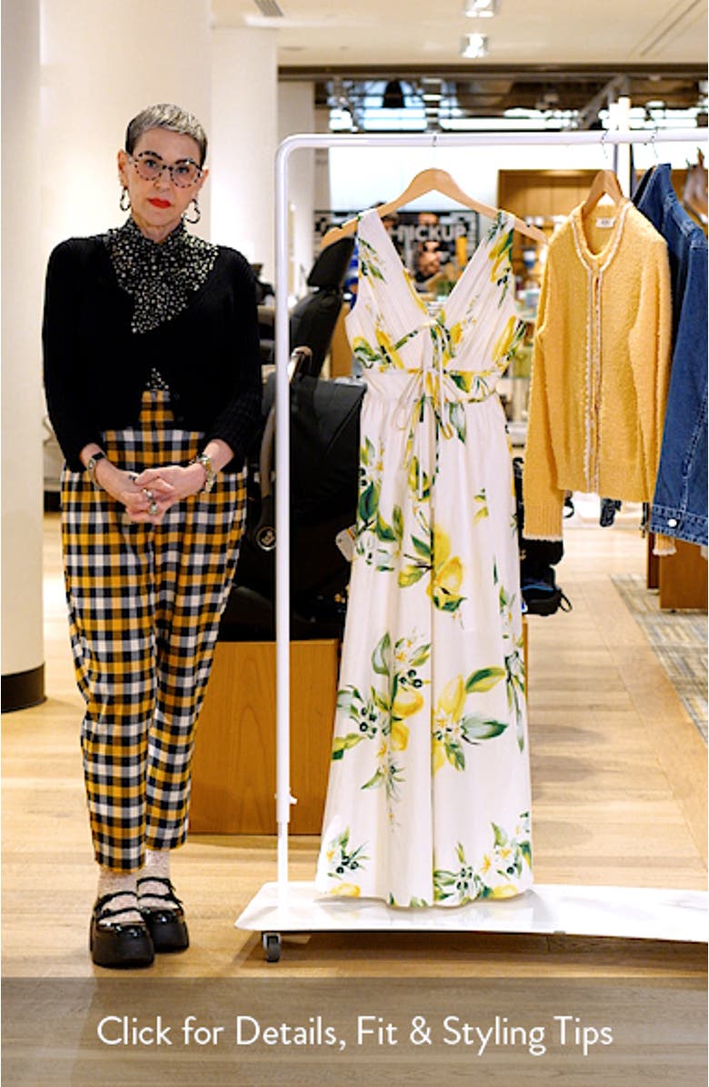 Plissé Tie Front Cotton Maxi Dress, sales video thumbnail