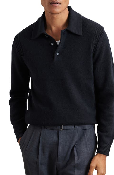 Deansgate Wool & Cashmere Polo Sweater