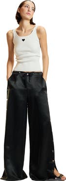 Cynthia Rowley Wide Leg Snap Pants