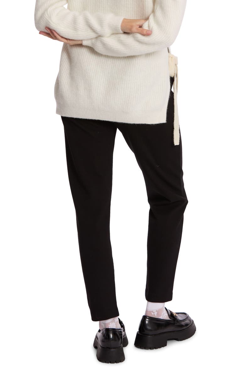 Clark Maternity Carrot Trousers, Alternate, color, BLACK