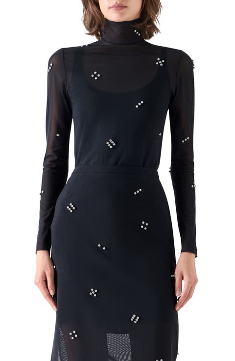 Diamond Dice Mesh Top