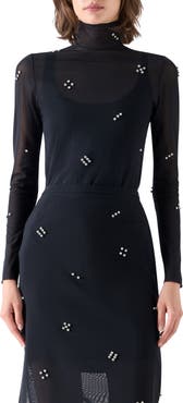 Akris punto Diamond Dice Mesh Top