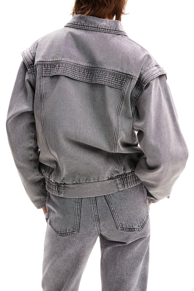 Denim Jacket, Alternate, color, GREY