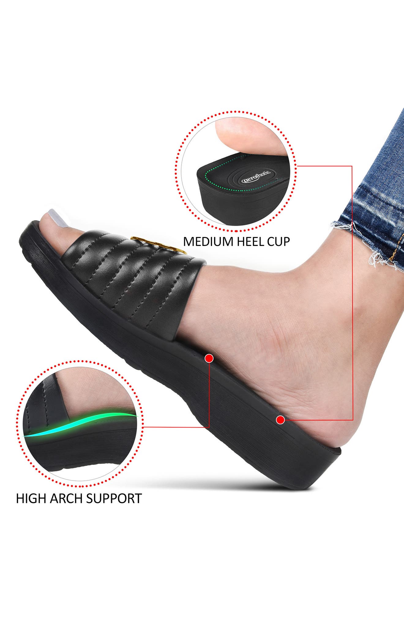 AEROTHOTIC Otis Slide Sandal, Alternate, color, 