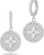 SPHERA MILANO Mother of Pearl Clover Drop Earrings