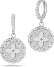 SPHERA MILANO Mother of Pearl Clover Drop Earrings
