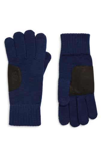 UGG® Leather Patch Knit Gloves