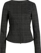 Theory Glen Check Boat Neck Jacket