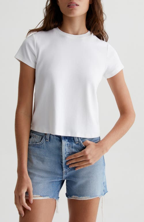 Ag Sadie Crop T-shirt In White