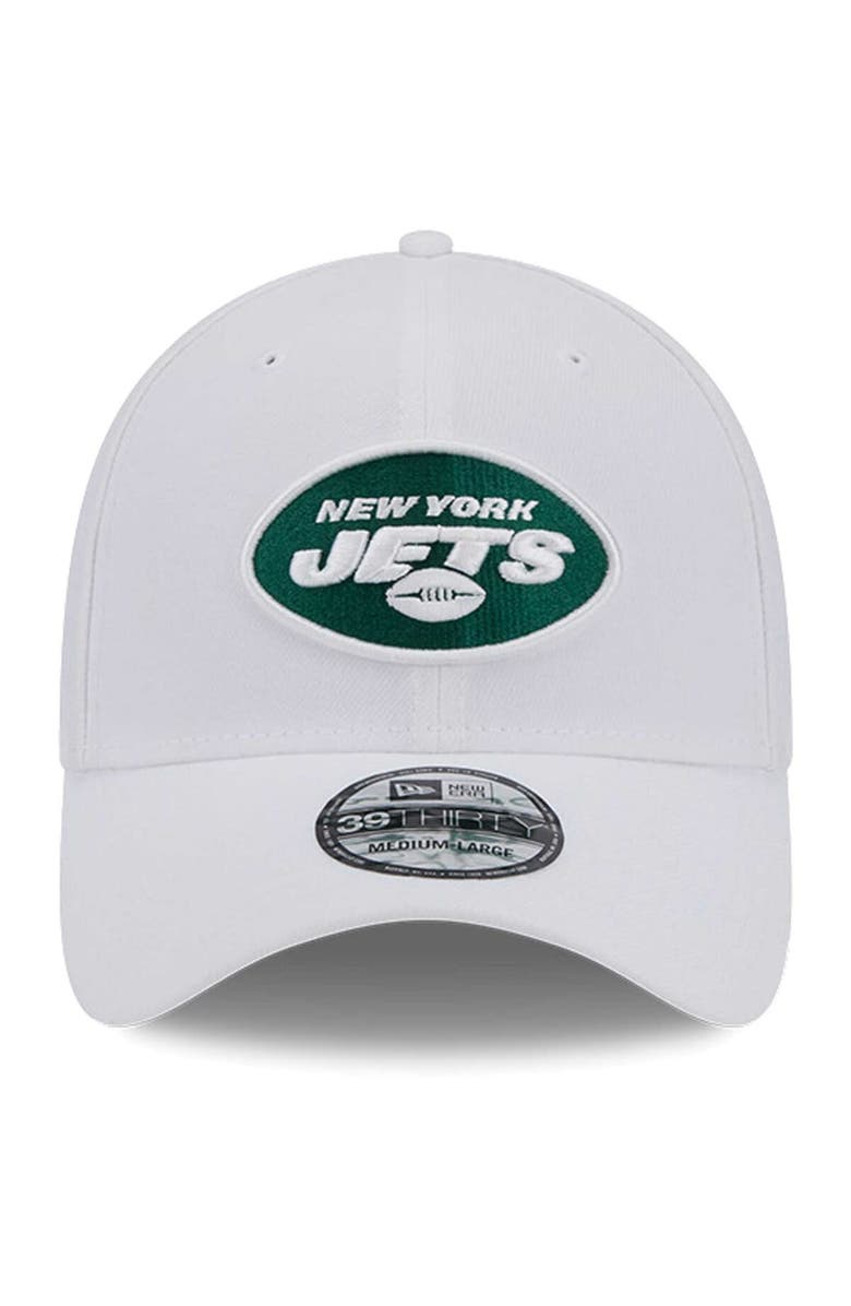 New Era Men's New Era White New York Jets Main 39THIRTY Flex Hat, Alternate, color, White