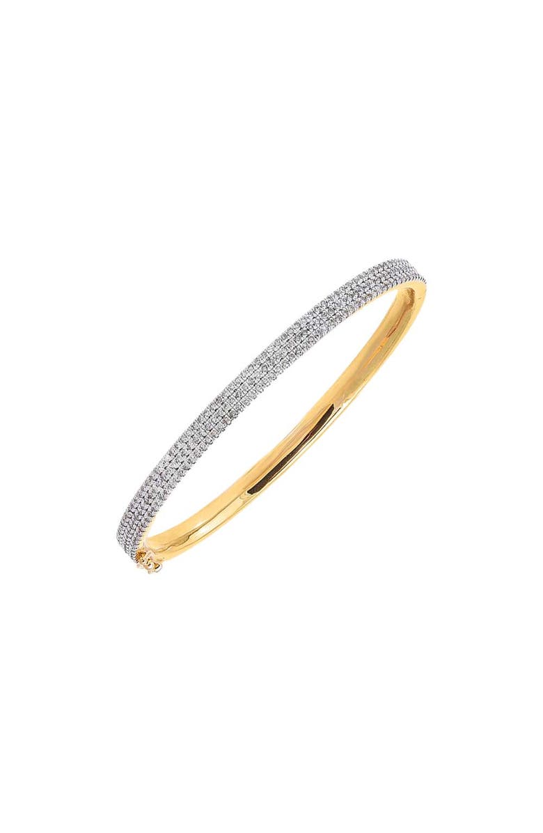 BY ADINA EDEN Diamond Triple Row Pave Bangle Bracelet 14K, Main, color, 14K Gold