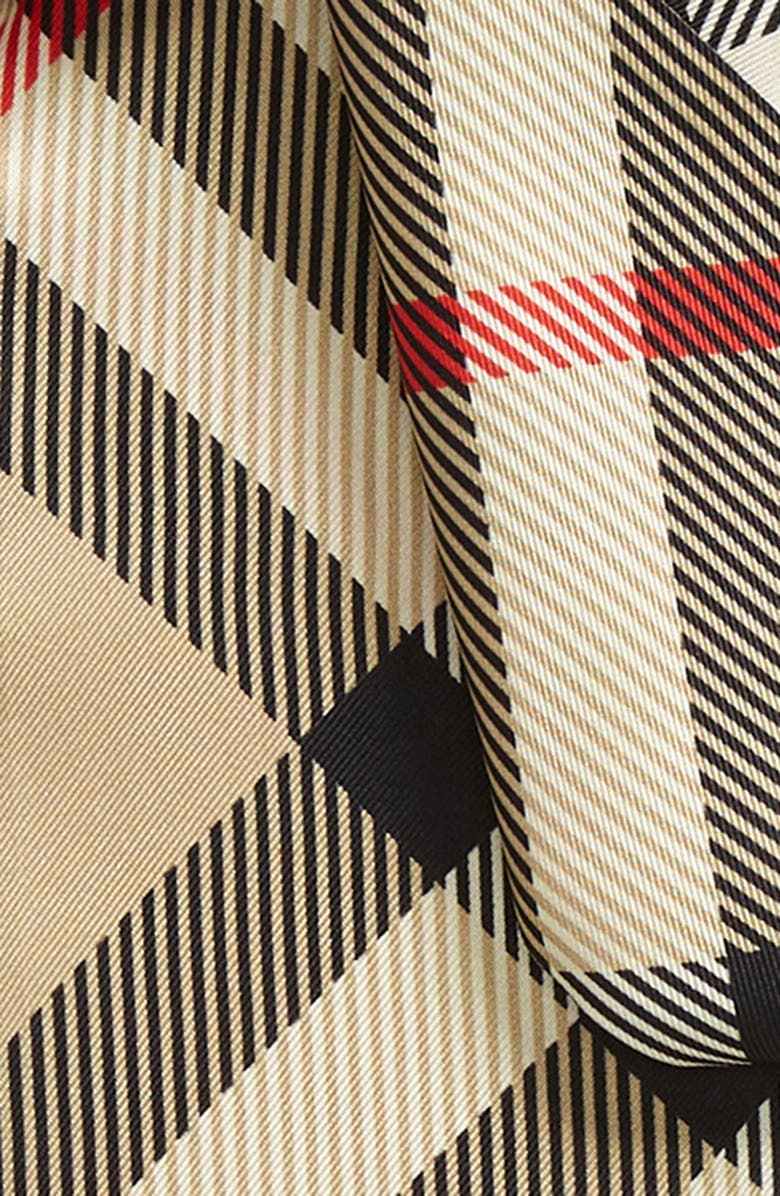 Burberry Skinny Check Silk Twill Scarf, Alternate, color, 
