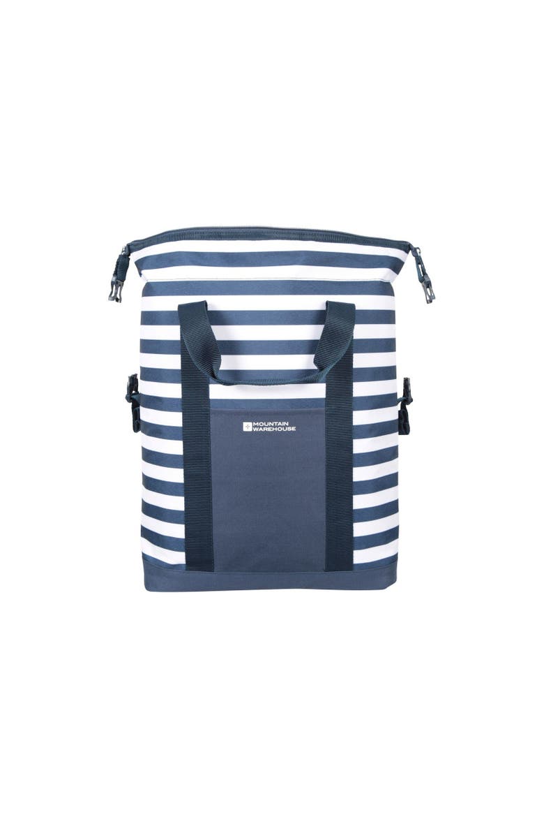 Contrast Striped Beach Cool Bag, Alternate, color, Navy