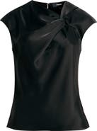 Theory Satin Twist Neck Top